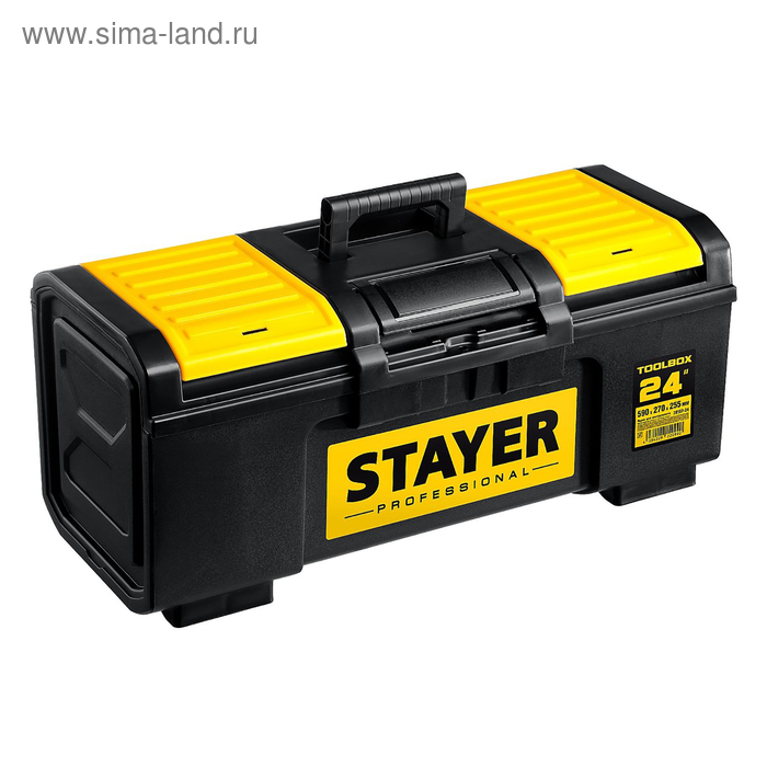 Ящик для инструмента STAYER Professional TOOLBOX-24, пластиковый ящик stayer master titan 16 5 пластиковый для инструмента 420x250x230 мм