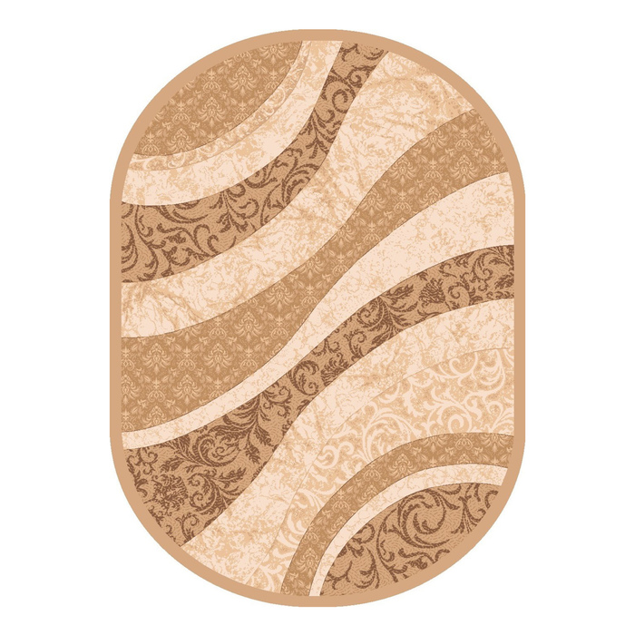 Ковер овальный АМЕЛИ 166х230 см, цвет бежевый 180, войлок 195 г/м