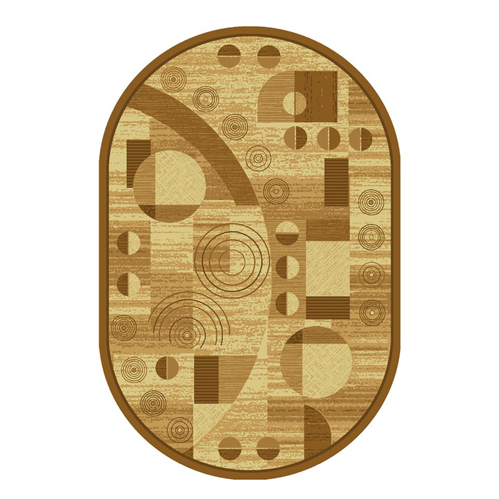 Ковер овальный ДЖАЗ 200х300 см, цвет бежевый 170, войлок 195 г/м