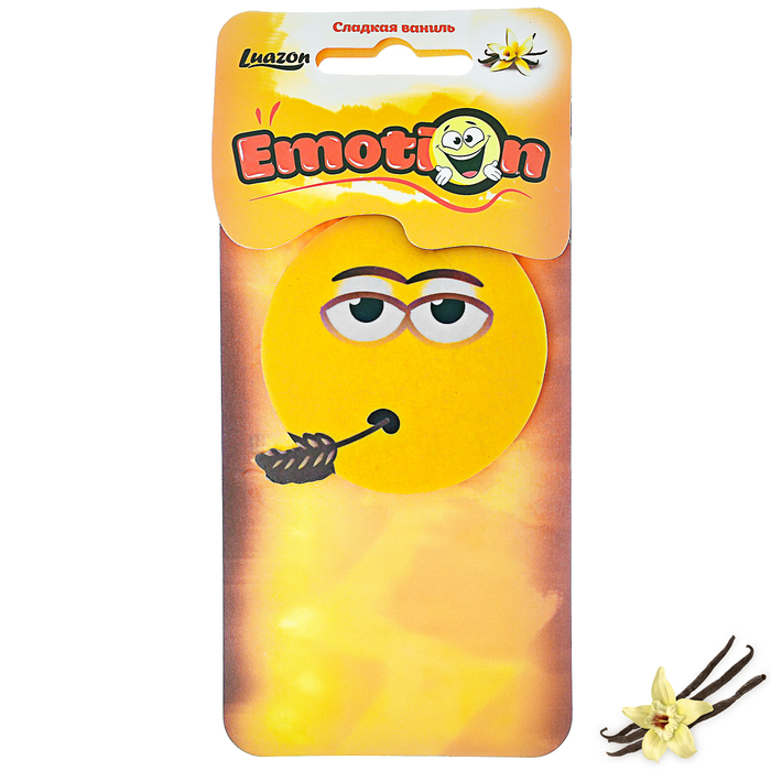 Ароматизатор бумажный в авто "Сладкая ваниль", Смайлы