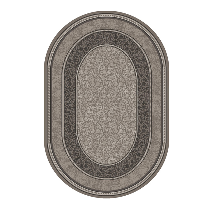 Ковер принт овальный МЕДИНА, размер 200х300 см, цвет серый 910, войлок 195 г/м