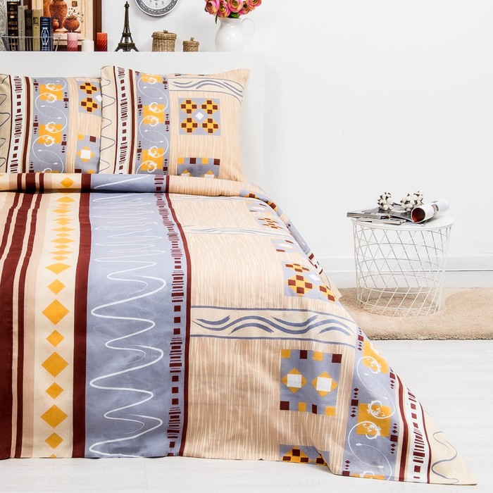 Постельное бельё дуэт, диз. 1162, 147х205см - 2 шт, 220х200см, 70х70см - 2 шт., бязь 100 гр/м ²