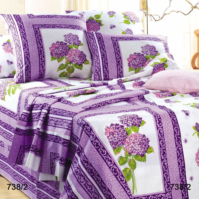 Постельное бельё дуэт, диз. 738, 147х205см - 2 шт, 220х200см, 70х70см - 2 шт., бязь 100 гр/м ²