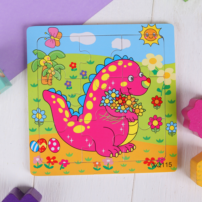 Пазл "Динозаврик", 9 элементов