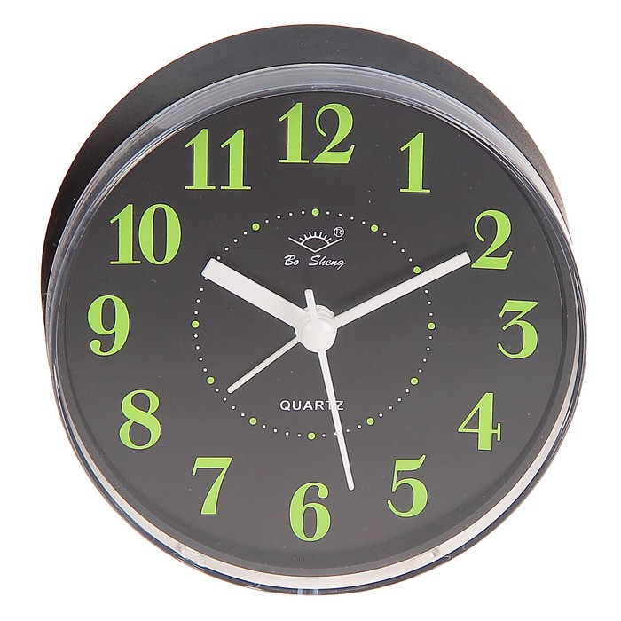 Будильник d=7,8 см, круг, флуоресцентный, микс