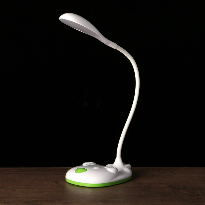 Лампа настольная 2 режима LEDх12 1,2W USB "Мишка" белая 42х12,5х9,5 см