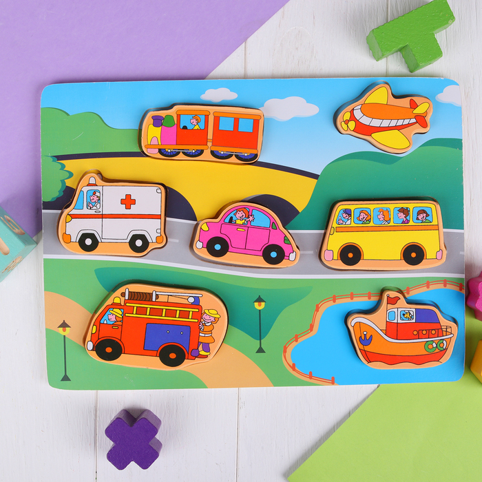 Рамка-вкладыш объёмная "Транспорт"