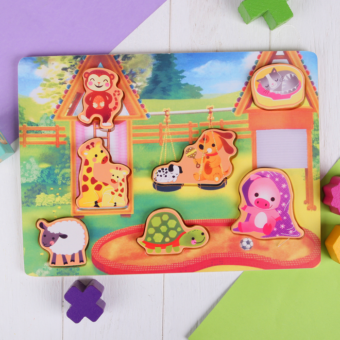 Рамка-вкладыш объёмная "Зоопарк"