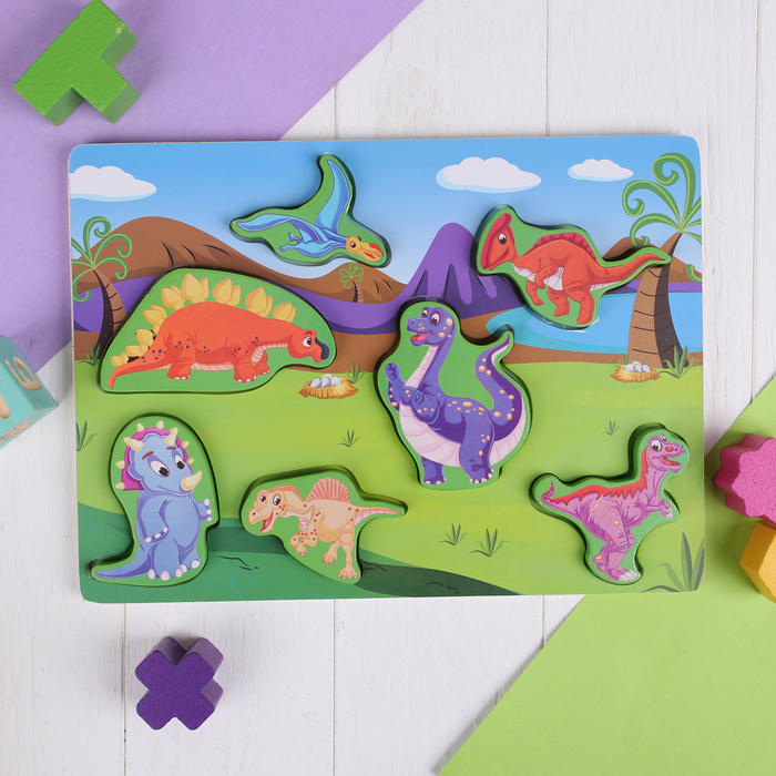 Рамка-вкладыш объёмная "Динозавры"