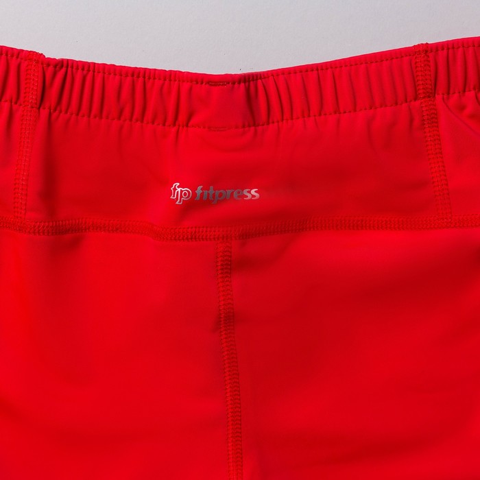 Шорты женские компрессионные 195F38 цвет красный, р-р 52 (XXL)