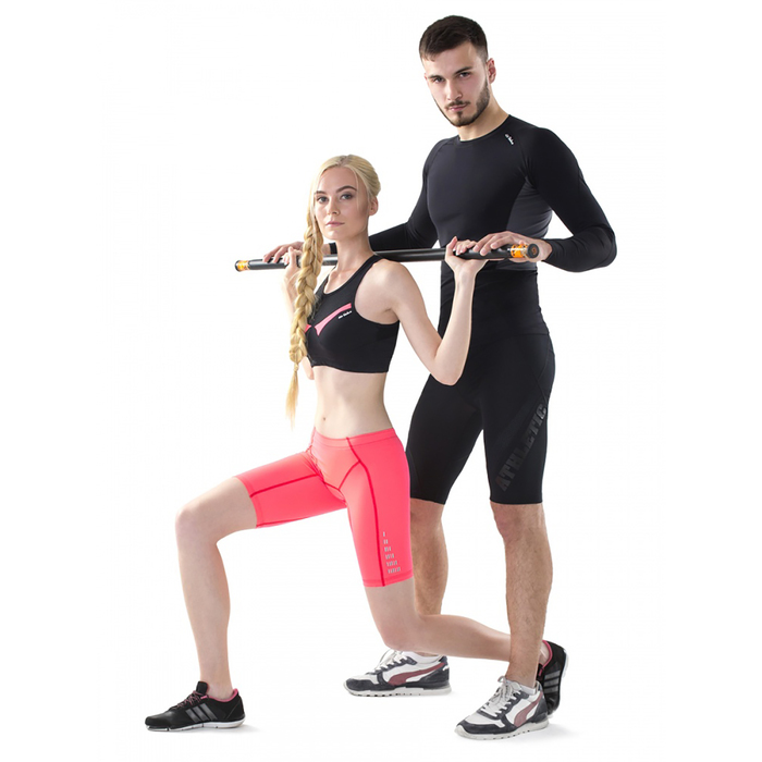 Топ женский (футболка) 195F34 цвет чёрный/коралл, р-р 42-44 (S)