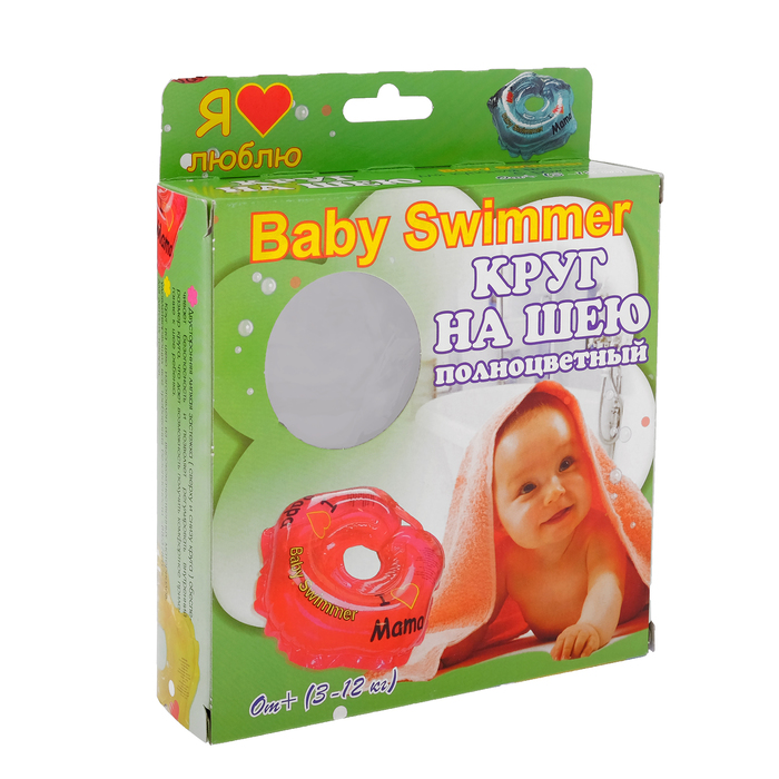 Круг на шею для купания, полноцветный, цвет зелёный