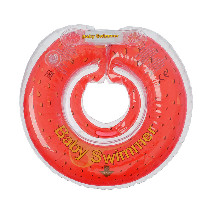 Круг на шею для купания, полуцвет, цвет красный