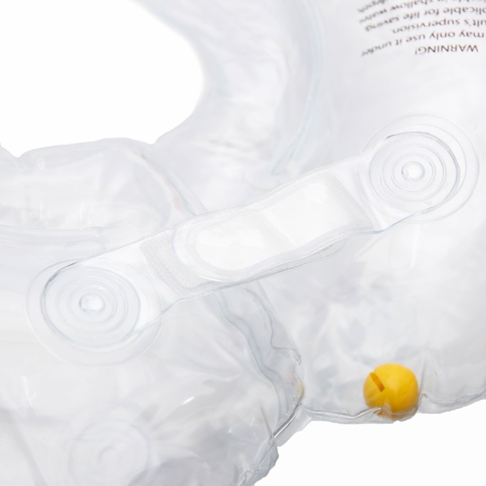 Круг на шею для купания, полноцветный + внутри погремушка, прозрачный