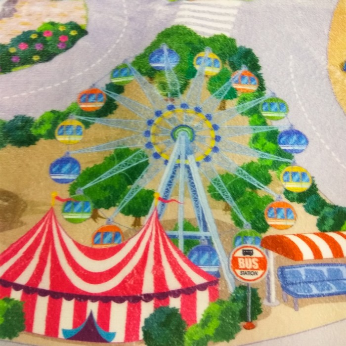 Детский ультрамягкий игровой коврик «На пляже», размер 180х130 см