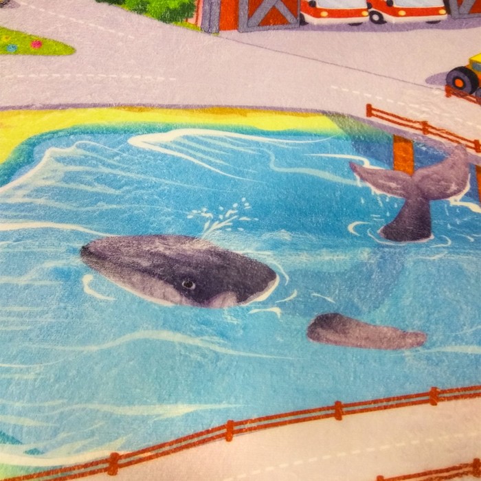 Детский ультрамягкий игровой коврик «На пляже», размер 180х130 см