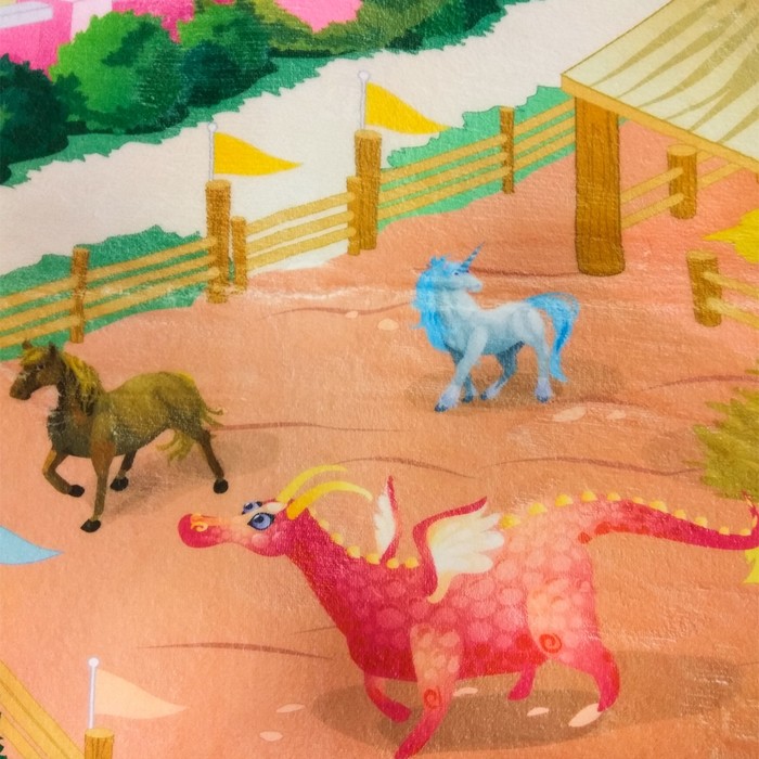 Детский ультрамягкий игровой коврик «Замок», размер 180х130 см