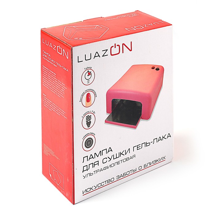 Лампа для гель-лака LuazON LUF-01, UV, 36 Вт, фиолетовая