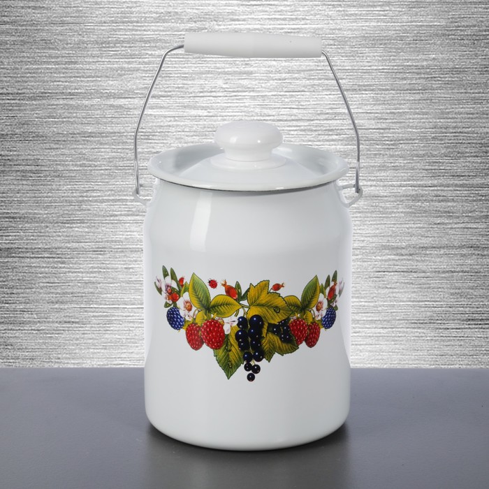 Набор посуды "Ягодный чай": кастрюли 4 л, 5,5 л, чайник 2.4 л, бидон 3 л