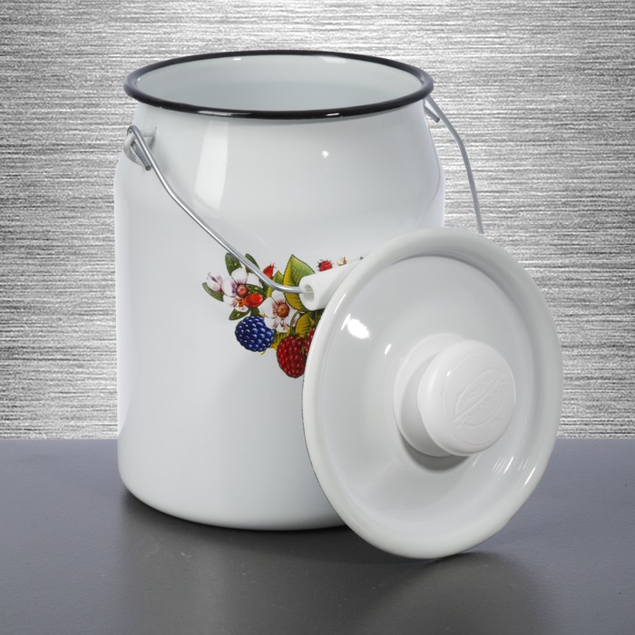 Набор посуды "Ягодный чай": кастрюли 4 л, 5,5 л, чайник 2.4 л, бидон 3 л