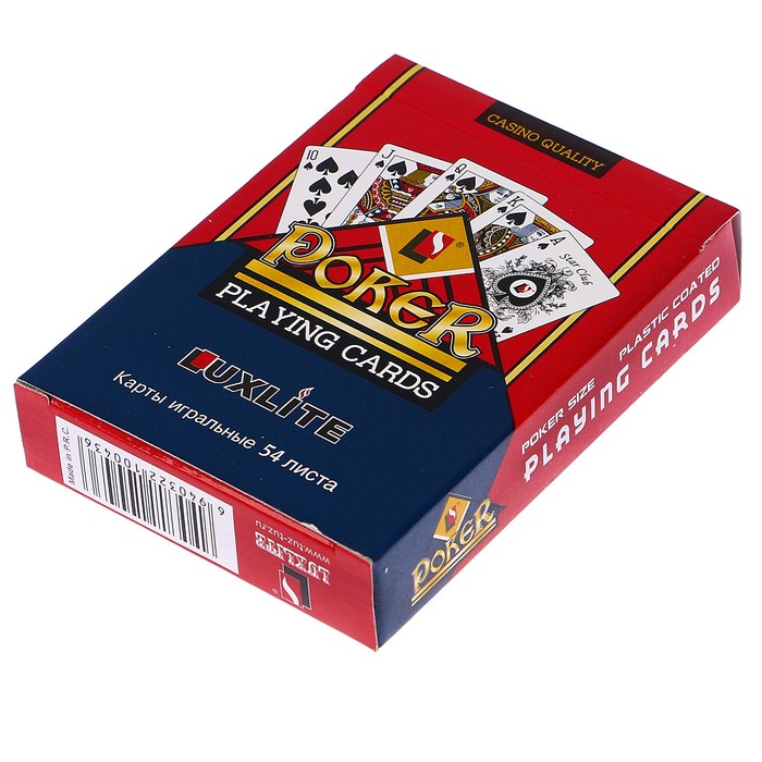 Карты для покера "Poker", красная рубашка