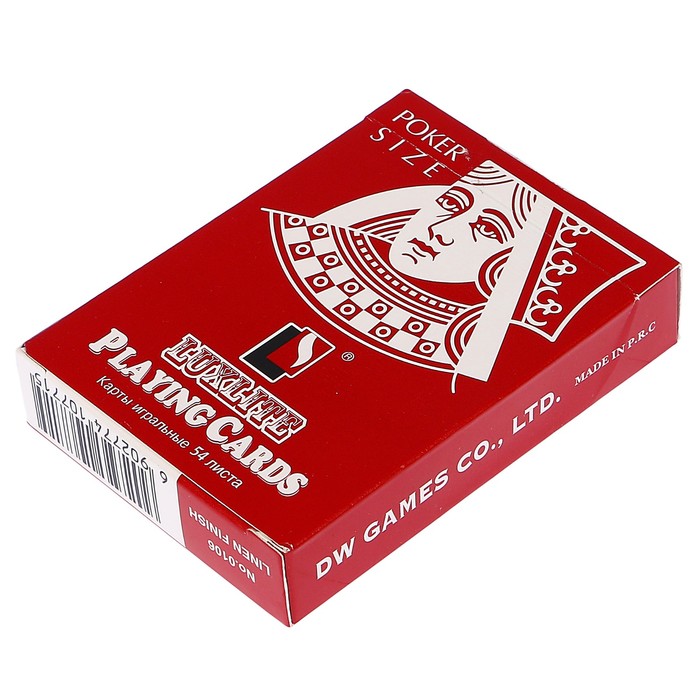 Карты для покера "Luxlite", красная рубашка