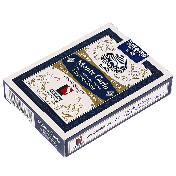 Карты для покера "Monte carlo", синяя рубашка