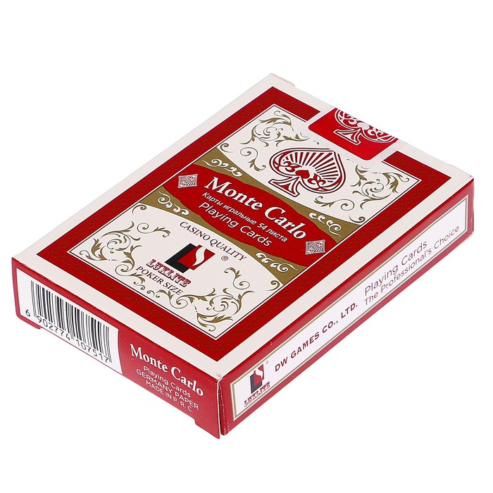 Карты для покера "Monte carlo", красная рубашка