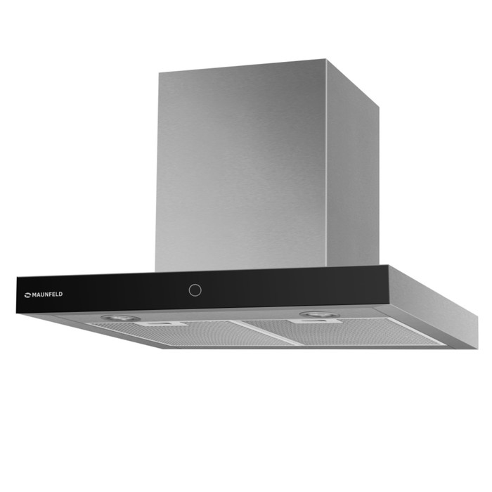 Вытяжка Maunfeld TSH 60, 3 скорости, 800 м³/ч, серебристый/черное стекло