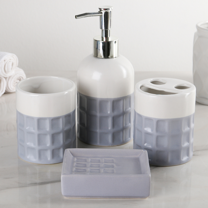 Набор аксессуаров для ванной комнаты, 4 предмета