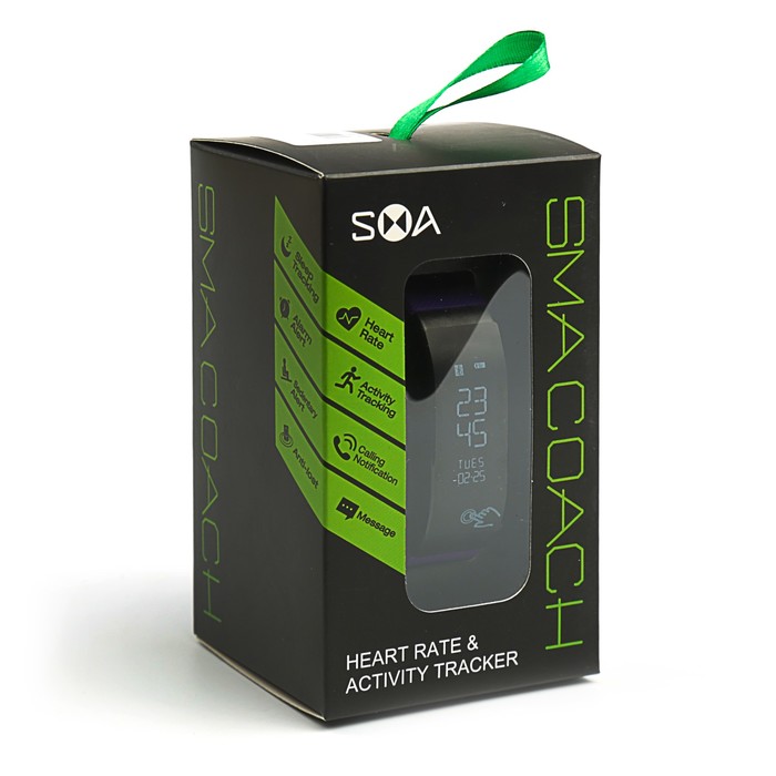 Фитнес-браслет SMA Coach, с оптическим датчиком пульса и давления, фиолетовый