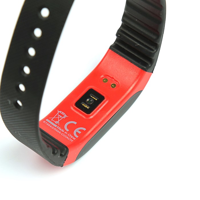 Фитнес-браслет SMA Coach, с оптическим датчиком пульса и давления, красный