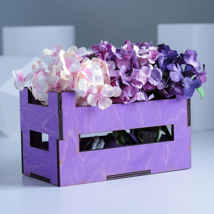 Кашпо флористическое, фиолетовый, 21 х 11 х 12 см