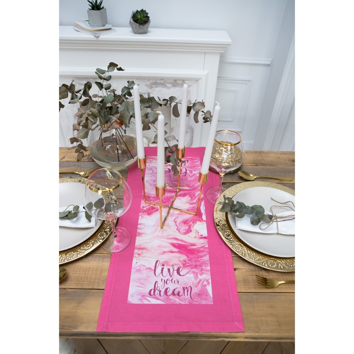 Дорожка "Этель" Live your dream 30*68 см, 100% хлопок, саржа 190 г/м2