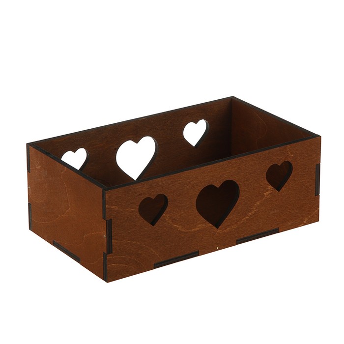 Кашпо флористическое, "Сердца", мокко, 24,5 х 14,5 х 9 см