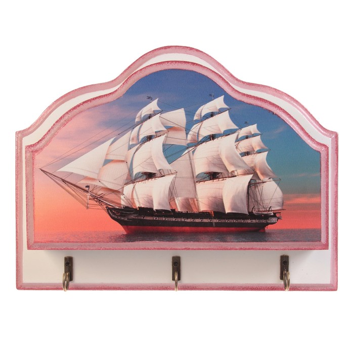 Ключница открытая с карманом "Парусник" 19х25,5 см