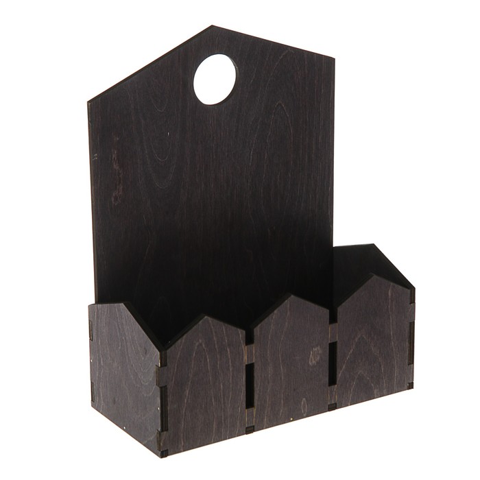 Кашпо флористическое, "Заборчик", эбеновое дерево, 29 х 23 х 11 см