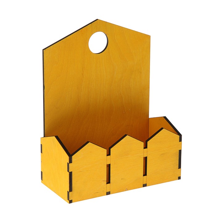 Кашпо флористическое "Заборчик", лиственница, 29 х 23 х 11 см