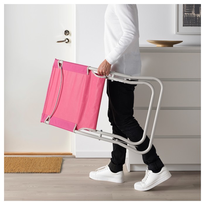 Пляжный стул ХОМЭ, макс нагрузка до 100 кг, розовый