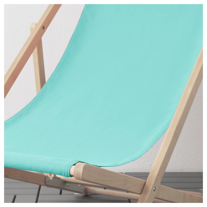 Пляжный стул МЮСИНГСО, нагрузка до 100 кг, бирюзовый