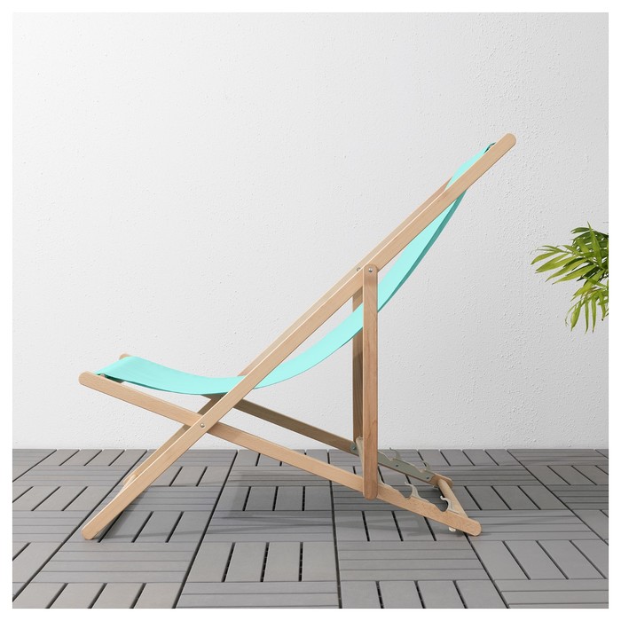 Пляжный стул МЮСИНГСО, нагрузка до 100 кг, бирюзовый