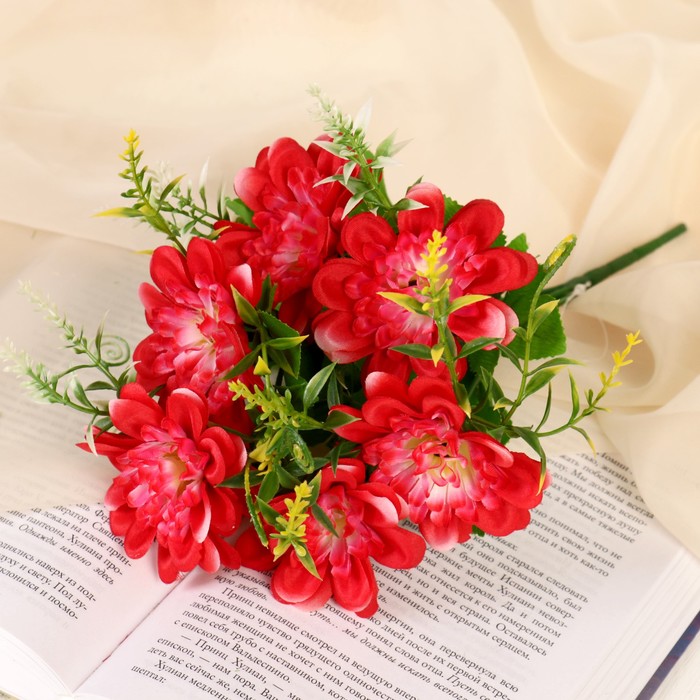 Букет "Георгин с завитками" 28 см, микс