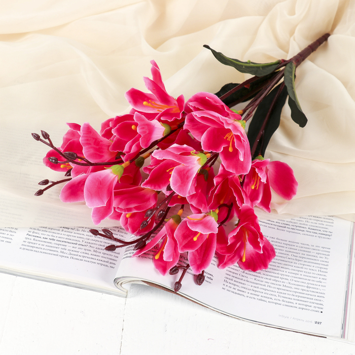 Букет "Японская ветвь" 40 см, малиновый