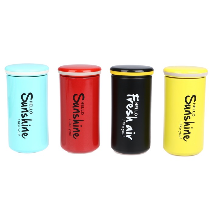 Термокружка "Я люблю тебя", 350 мл, 7х15 см, микс цветов и надписей