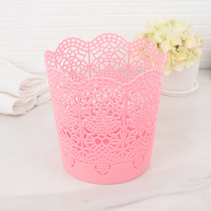 Корзина для хранения 16х16х17 см, цвет МИКС