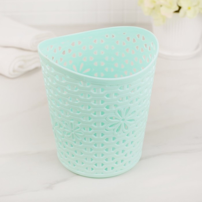 Корзина для хранения "Цветы" 12,5х12,5х14 см, цвет МИКС