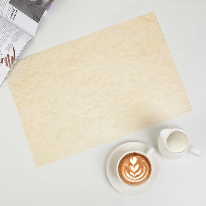 Салфетка кухонная "Вихрь" 42х28 см, цвет молочный