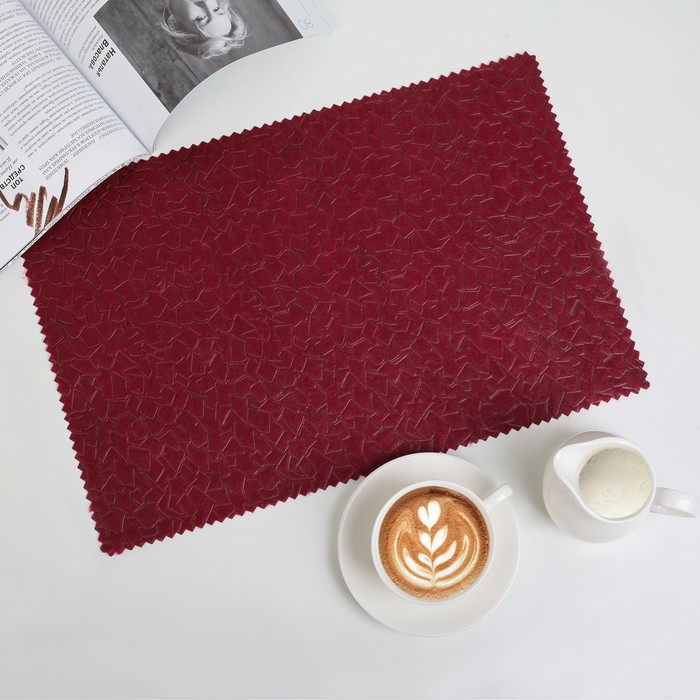 Салфетка кухонная "Разлом" 42х28 см, цвет марсала