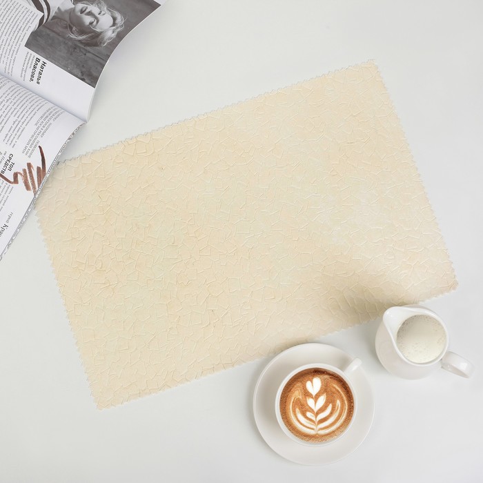 Салфетка кухонная "Разлом" 42х28 см, цвет молочный