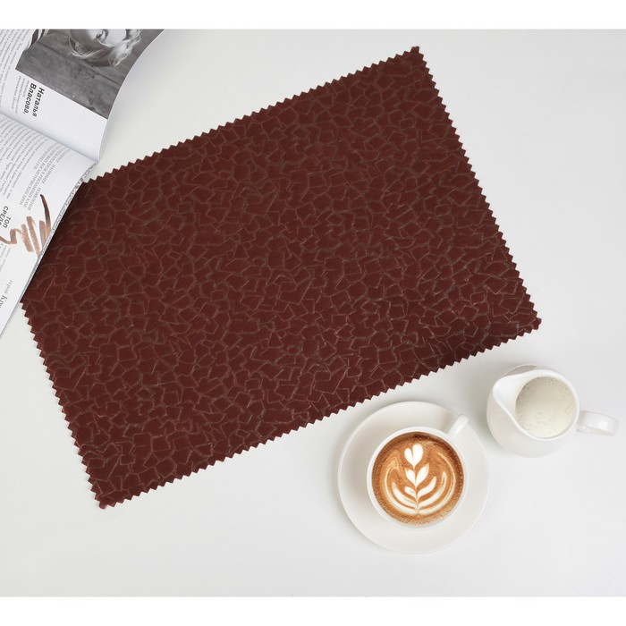 Салфетка кухонная "Разлом" 42х28 см, цвет коричневый